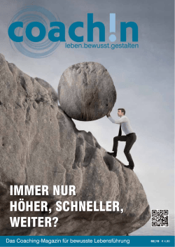 IMMER NUR H&Ouml;HER, SCHNELLER, WEITER?