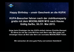 Happy Birthday &ndash; unser Geschenk an die KUFA! KUFA