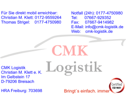 Logistik ansteckungsgefährlicher Stoffe