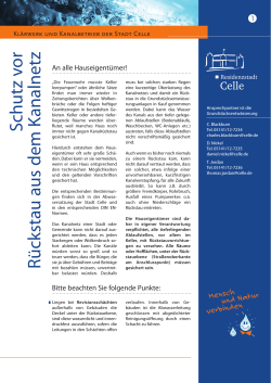 Merkblatt Rückstau aus dem Kanalnetz | PDF, 872 KB