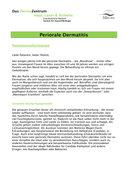 Periorale Dermatitis