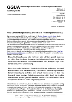 NRW: Verpflichtungserklärung erlischt nach