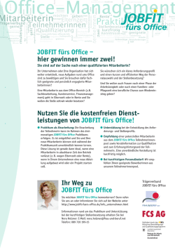 JOBFIT f&uuml;rs Office &ndash; hier gewinnen immer zwei! Nutzen Sie die