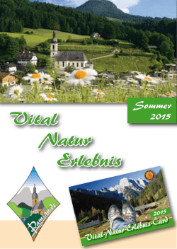 Ihr Vorteil - Vital-Natur-Erlebnis