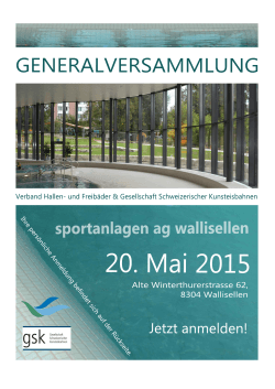 GV 20. Mai 2015 in Wallisellen (PDF Einladung)