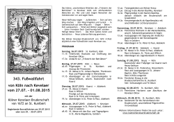 Faltblatt 2015 - St. Johann Baptist Refrath/Frankenforst
