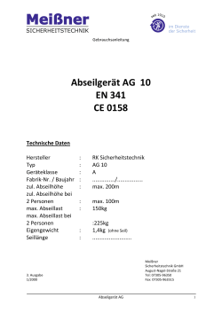 Gebrauchsanleitung Rettungsgerät AG-10 (pdf/330 kB)