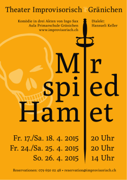 Mir spiled Hamlet - improvisorisch.ch