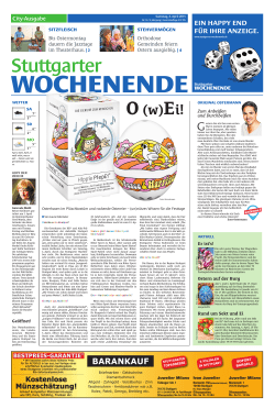 Oster - Stuttgarter Wochenende