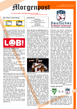 Ausgabe 1077 vom 15.04.2015 - Deutsches Fussball Internat