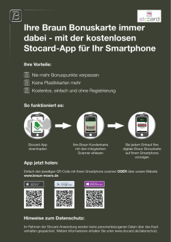 Ihre Braun Bonuskarte immer dabei