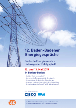 12. Baden-Badener Energiegespräche