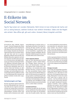 E-Etikette im Social Network (PDF, 3 Seiten
