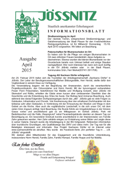 Ein frohes Osterfest Ausgabe April 2015