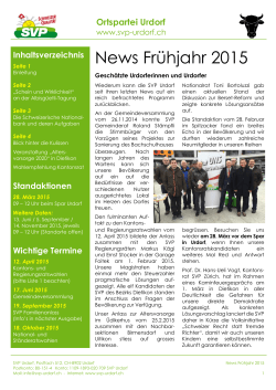 News Frühjahr 2015