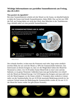 Wichtige Informationen zur partiellen Sonnenfinsternis - shr