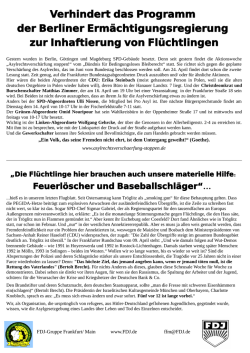 im Flugblatt der FDJ Gruppe Frankfurt