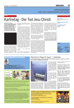 April 2015 - Reformierte Kirchgemeinde Zollikofen