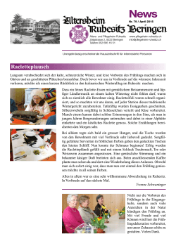 Hauszeitung - Pflegeheim