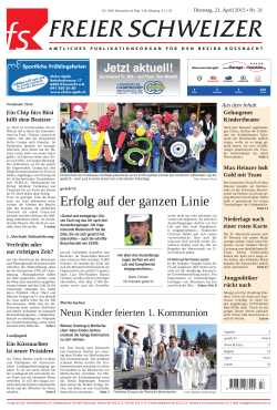Freier Schweizer, Ausgabe 31, 21.4.2015