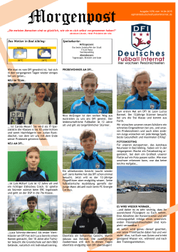 Ausgabe 1076 vom 14.04.2015 - Deutsches Fussball Internat