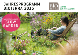 JAHRESPROGRAMM BIOTERRA 2015