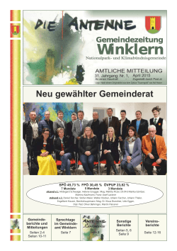 "Die Antenne" - Gemeindezeitung 2015-01