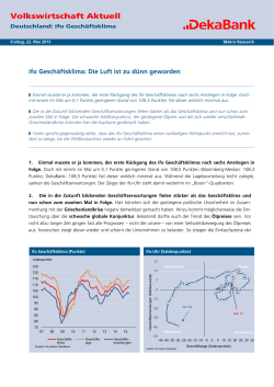 VA Deutschland: ifo Geschäftsklima: Die Luft ist zu dünn