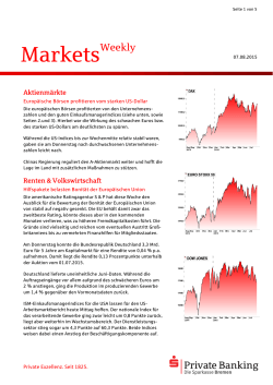 Markets Weekly - Sparkasse Bremen