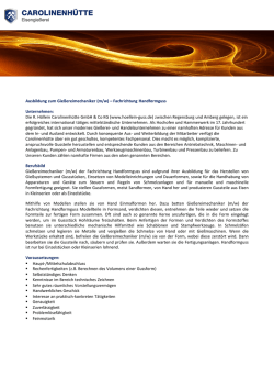 Gießereimechaniker (m/w) - Carolinenhütte Eisengießerei Kallmünz