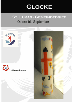 Gemeindebrief Ostern bis September 2015