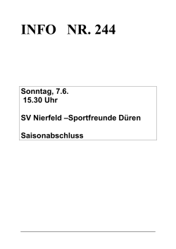 Info 244 - SV Nierfeld 1929