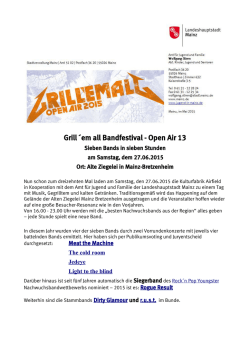 Die Presseinfo 2015