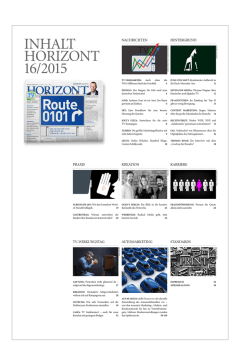 INHALT HORIZONT 16/2015