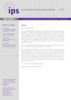 IPS-1-2015 - VDI/VDE Innovation + Technik GmbH