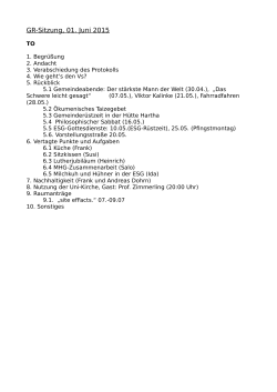 GR-Sitzung, 01. Juni 2015