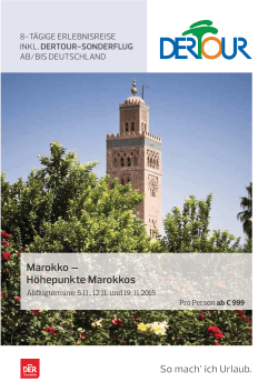 Marokko – Höhepunkte Marokkos