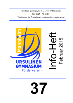 Info-Heft - Ausgabe 37 (02/2015) - Ursulinen