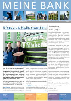 Ausgabe 1/2015 - Volksbank Erkelenz eG