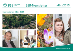 BSB-Newsletter März 2015