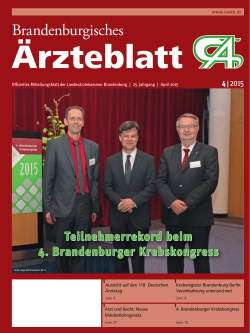 Brandenburgisches Ärzteblatt 4/2015