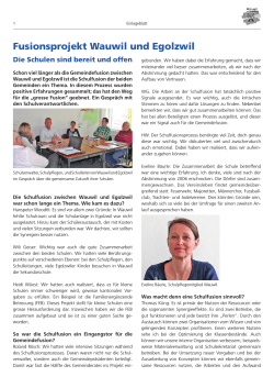Interview "die Schulen sind bereit und offen"