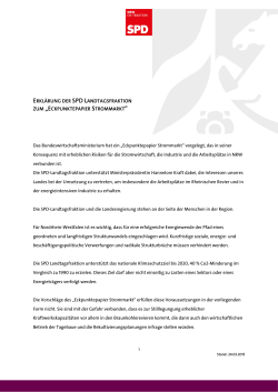 ECKPUNKTEPAPIER STROMMARKT - SPD