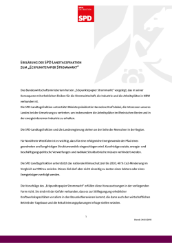 ECKPUNKTEPAPIER STROMMARKT - SPD