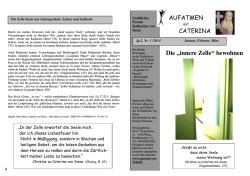 Die &bdquo;innere Zelle&ldquo; bewohnen