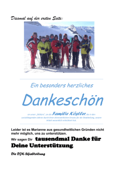 Ein besonders herzliches Wir sagen Dir