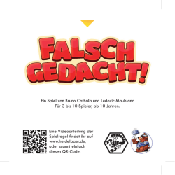 Falsch gedacht! Spielregel