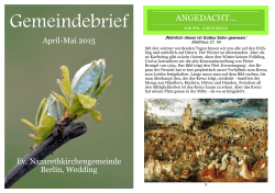 Gemeindebrief April-Mai