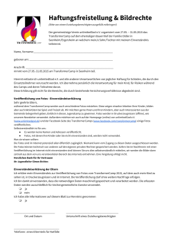 Haftungsfreistellung & Bildrechte