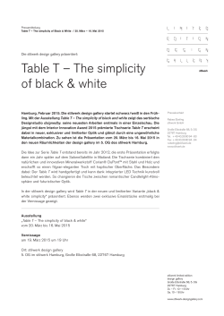 Table T – The simplicity of black & white